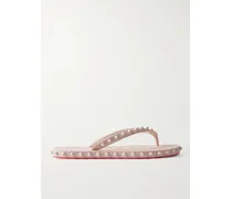 Super Loubi Studded Rubber Flip Flops - Neutrals