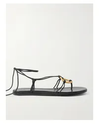 Proenza Schouler Sandalen aus Leder mit Verzierung Schwarz