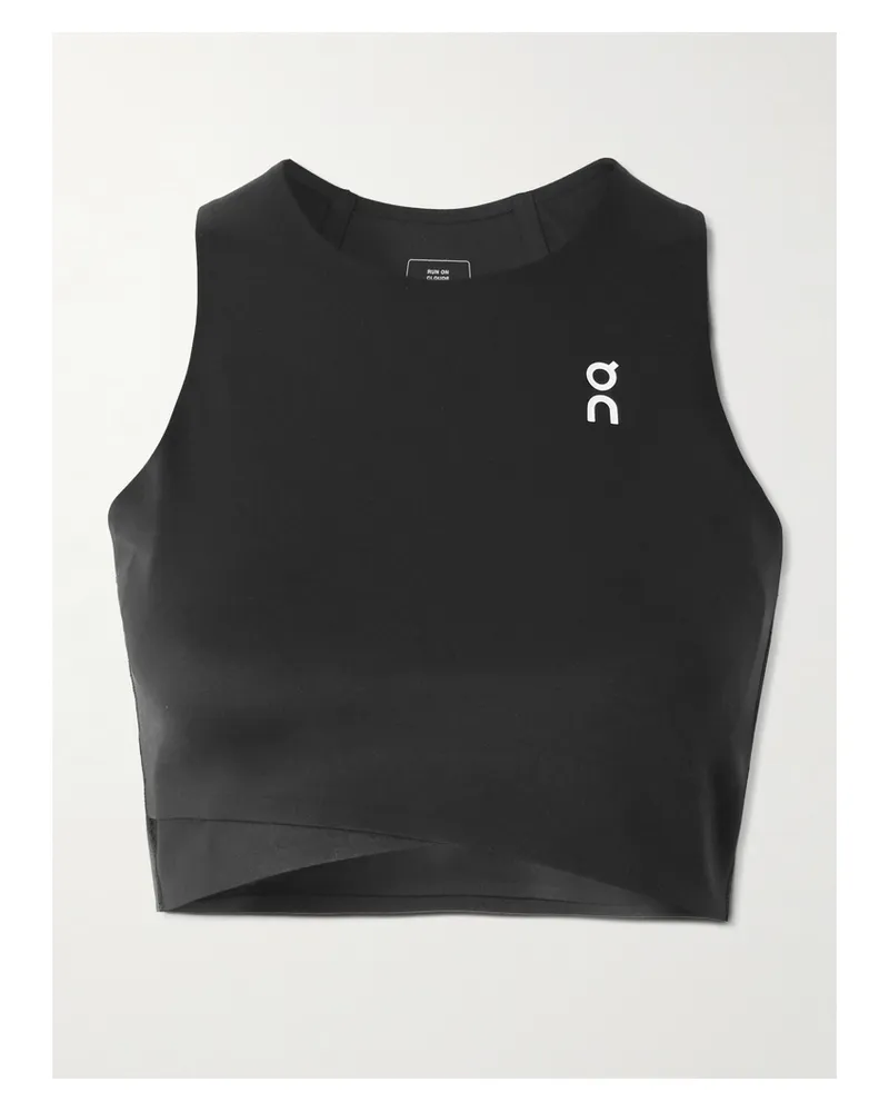 ON Court Verkürztes Tanktop Aus Recyceltem Stretch-material - Schwarz Schwarz