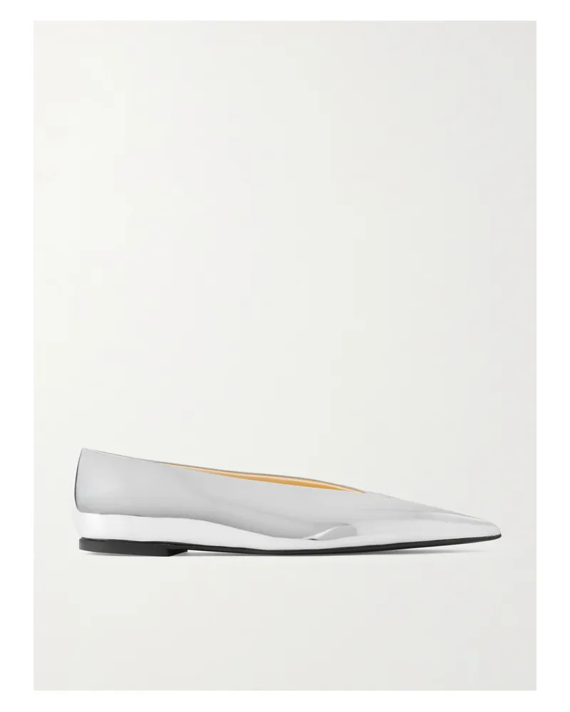 Proenza Schouler Slash Ballerinas Aus Metallic-leder - Silber Silber
