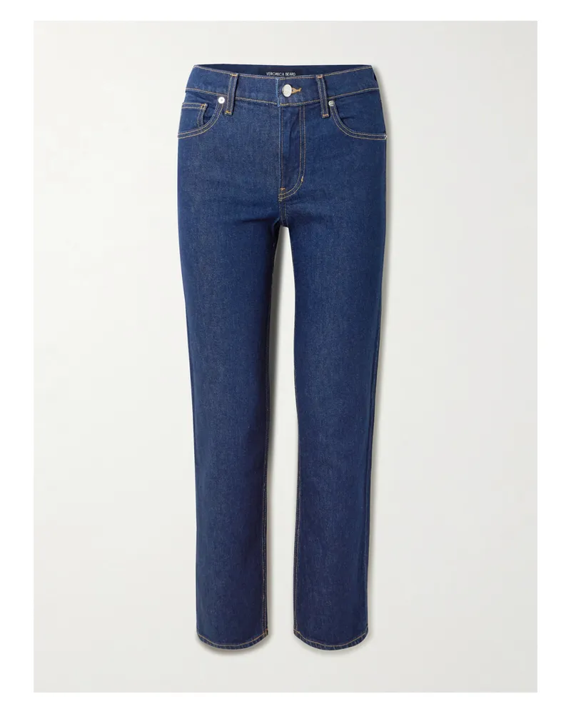 Veronica Beard Leah Halbhohe Jeans Mit Geradem Bein - Blau Blau