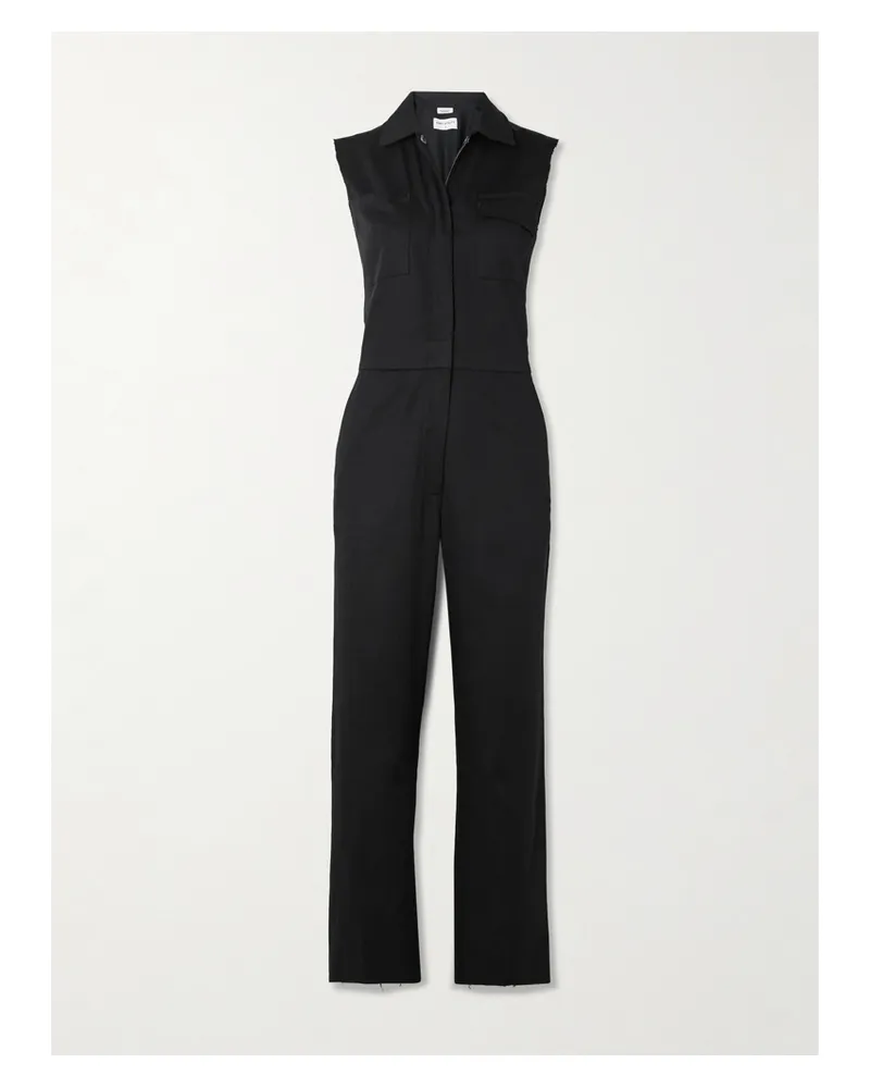 Rivet Utility Jumpsuit Aus Twill Aus Einer Baumwollmischung Mit Fransen - Schwarz Schwarz