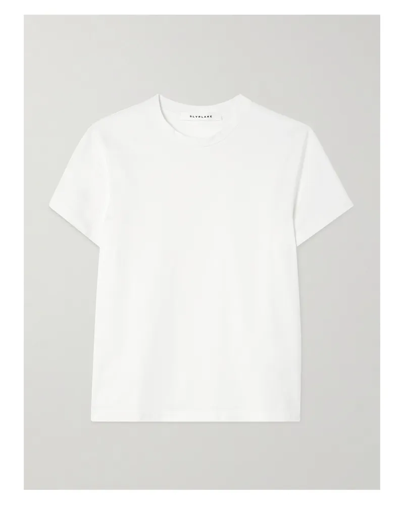 SLVRLAKE Stretch Supima Cotton-jersey T-shirt - White White