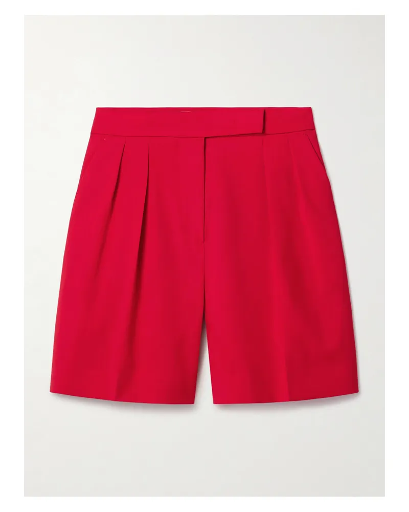 Max Mara Jessica Shorts Aus Wolle Mit Bundfalten - Rot Rot