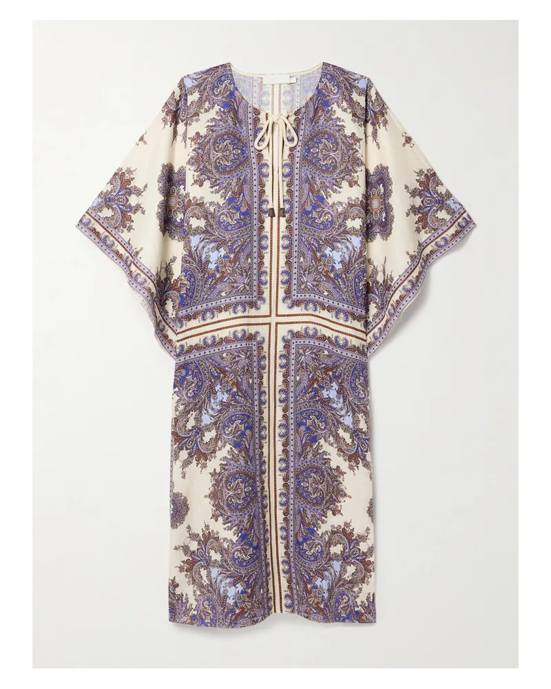 Zimmermann Ottie Kaftan Aus Leinen Mit Paisley-muster - Lila Lila