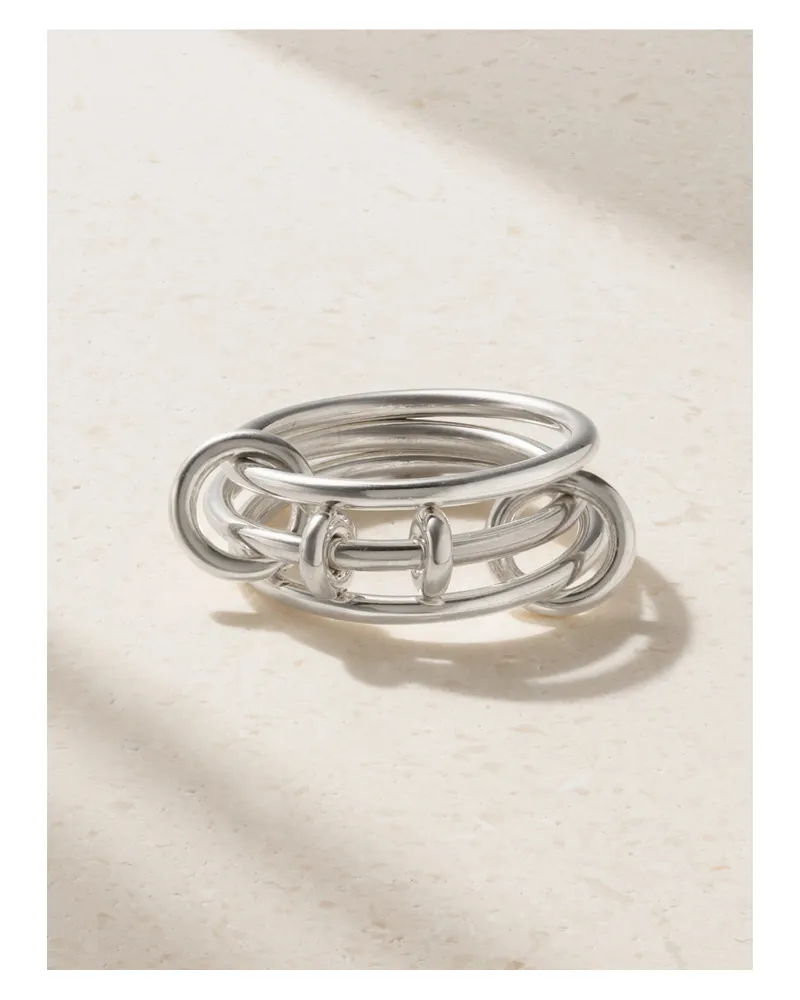 Spinelli Kilcollin Acacia Set Of Three Sterling Silver Rings Silver