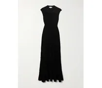 Maxikleid Aus Strick - Schwarz