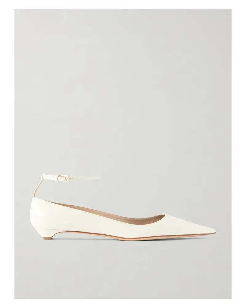 Tom Ford Patent-leather Point-toe Ballet Flats - Neutrals Neutrals