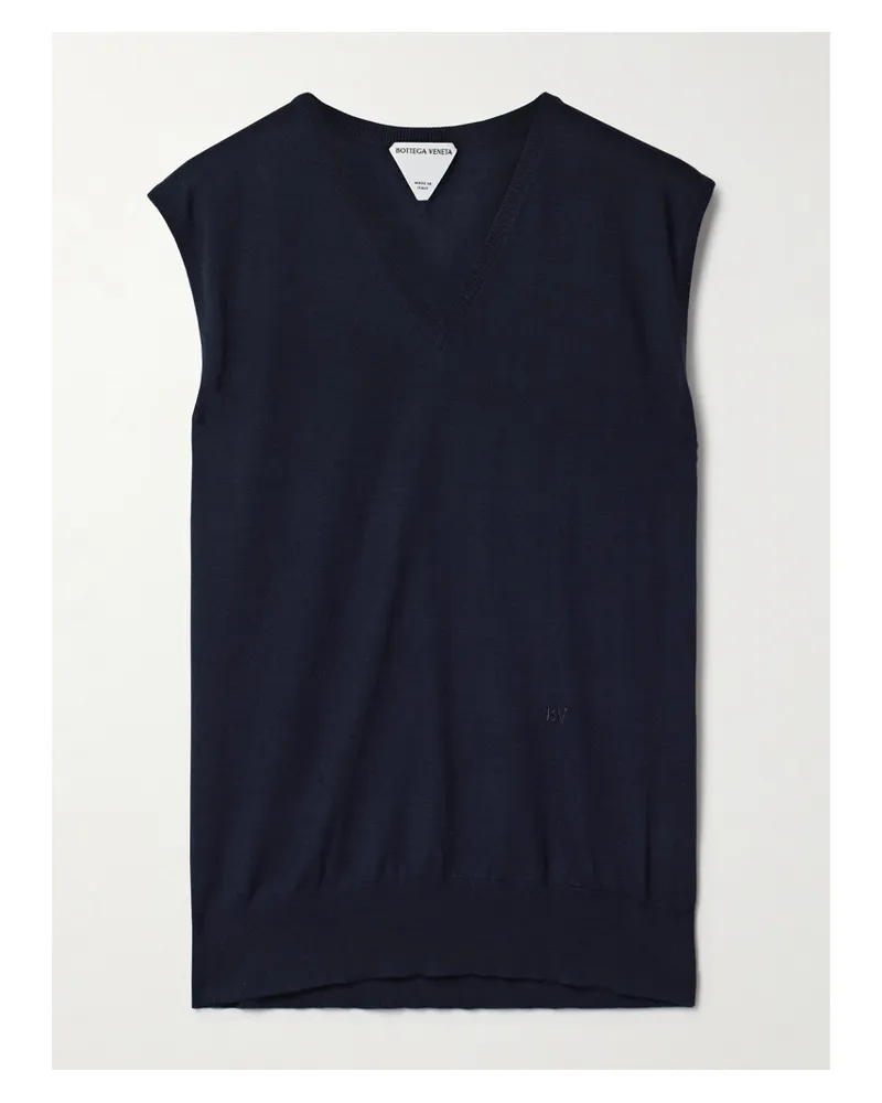 Bottega Veneta Cashmere-blend Vest - Blue Blue