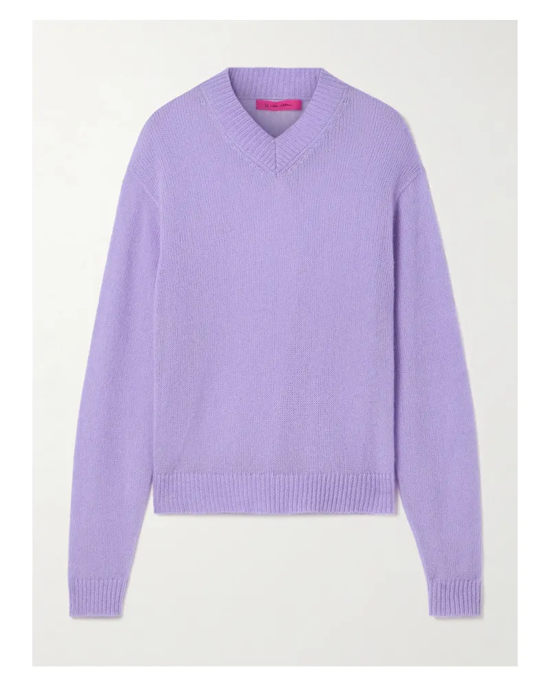 The Elder Statesman Nimbus Pullover Aus Einer Kaschmir-baumwollmischung - Lila Lila