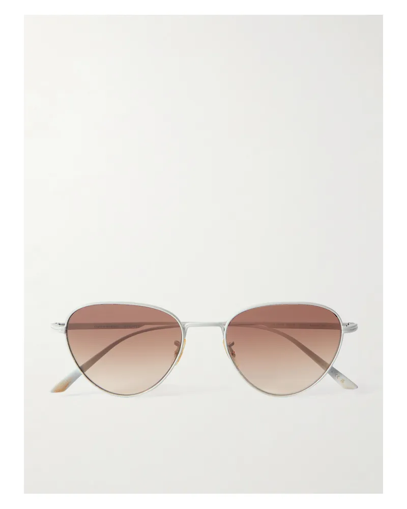 Oliver Peoples Khaite 1991c Goldfarbene Sonnenbrille Mit D-rahmen Gold