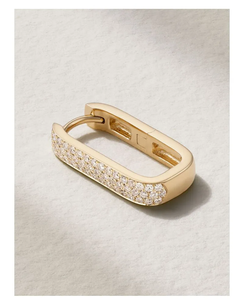 Jacquie Aiche Mini Einzelne Creole Aus 14 Karat Gold Mit Diamanten Gold