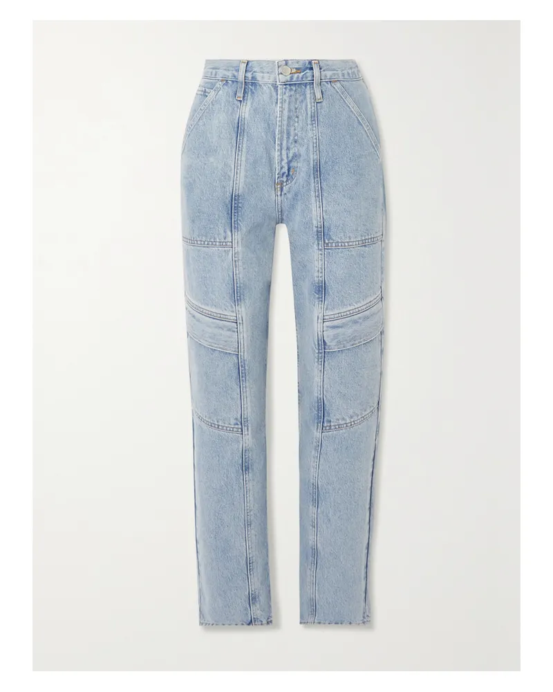 AGOLDE Cooper Cargo Halbhohe Jeans Mit Geradem Bein Aus Bio-denim - Blau Blau