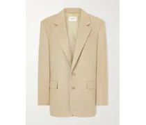 Wool And Silk-blend Blazer - Neutrals