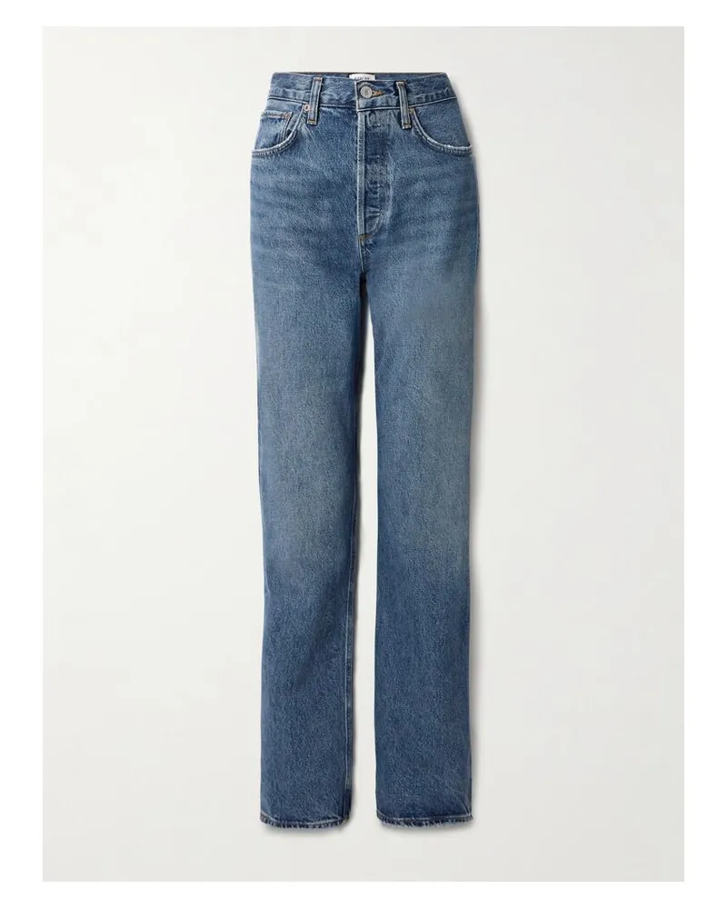 AGOLDE Kelly Hoch Sitzende Jeans Mit Geradem Bein - Blau Blau