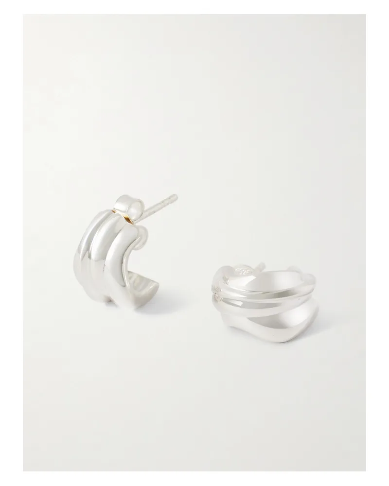 Completedworks Recycled Silver Hoop Earrings Silver