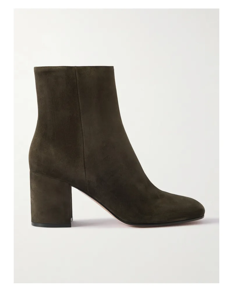 Gianvito Rossi Joelle 70 Ankle Boots Aus Veloursleder - Grün Grün