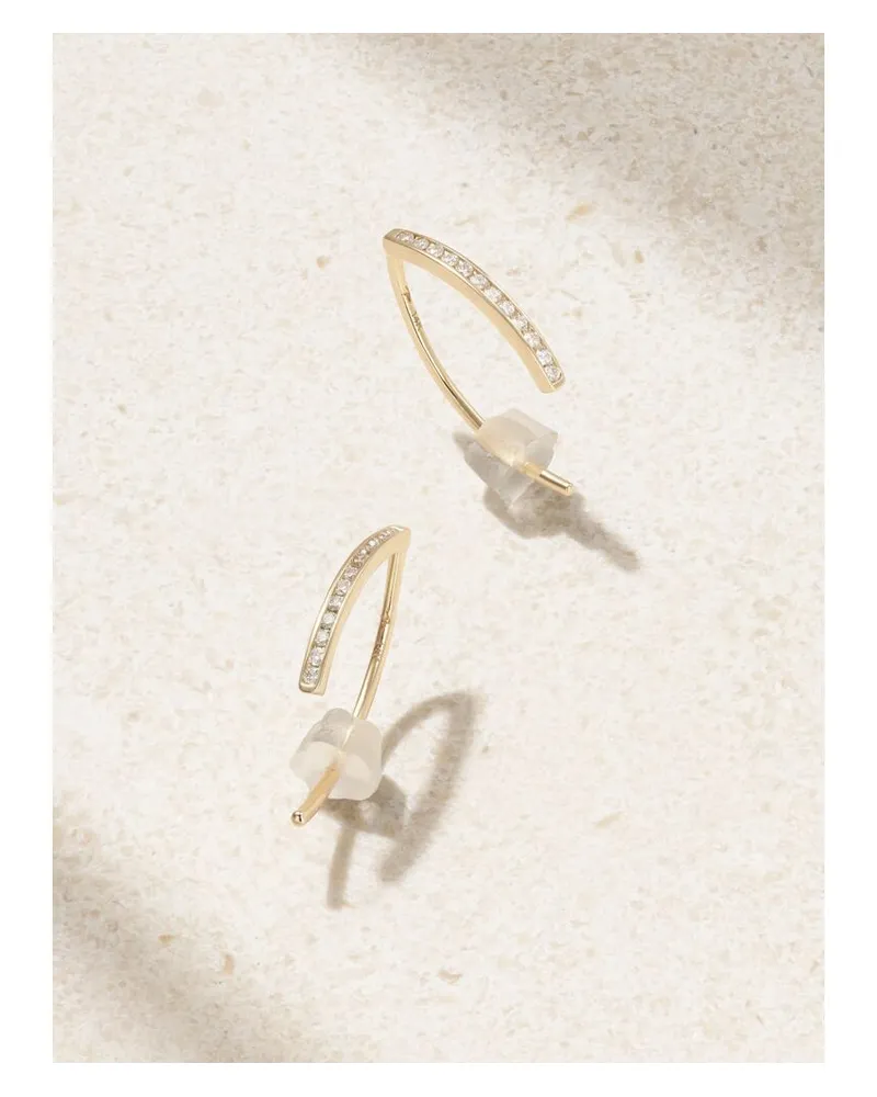 Melissa Joy Manning Wishbone Ohrringe Aus Recyceltem 14 Karat Gold Mit Diamanten Gold