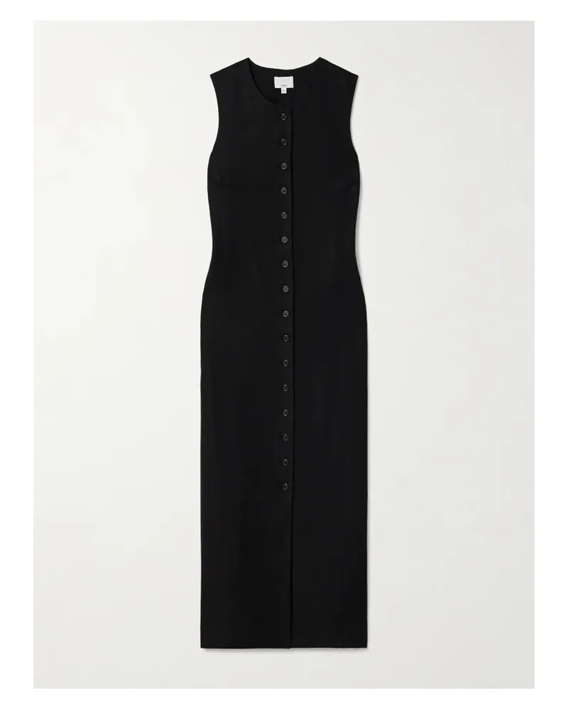 Citizens of humanity Argent Midikleid Aus Twill - Schwarz Schwarz