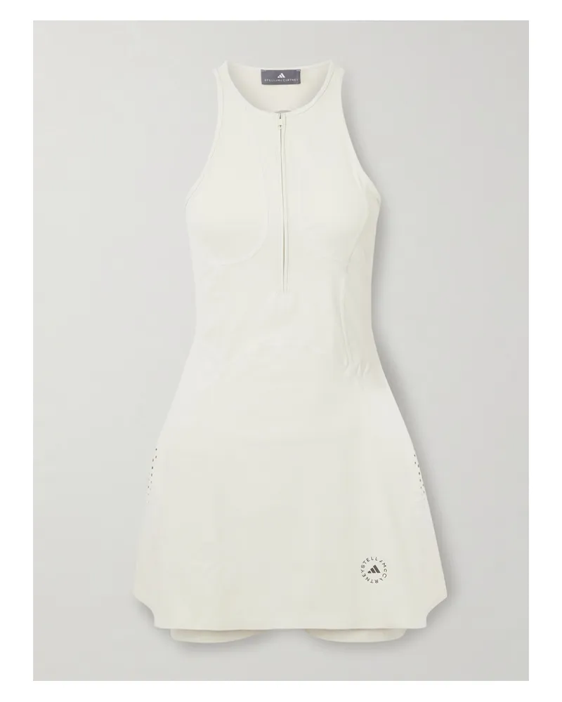 adidas Set Aus Tennis-kleid Und Shorts Aus Recyceltem Stretch-material Mit Perforationen - Creme Creme