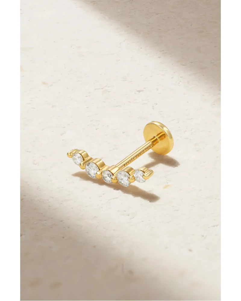 PERSEE Einzelner Ohrring aus 18 Karat  mit Diamanten Gold
