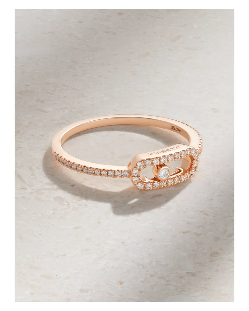 Messika Move Uno Ring Aus 18 Karat Roségold Mit Diamant Gold