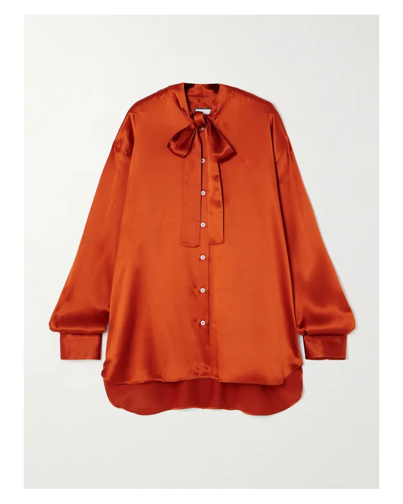 BEARE PARK Oversized-schluppenbluse Aus Seidensatin - Metallic Metallic