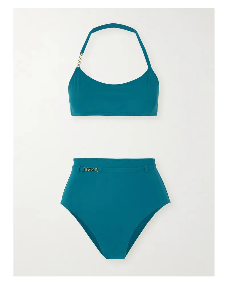 LIDO Sessantacinque Neckholder-bikini mit Ketten Blau