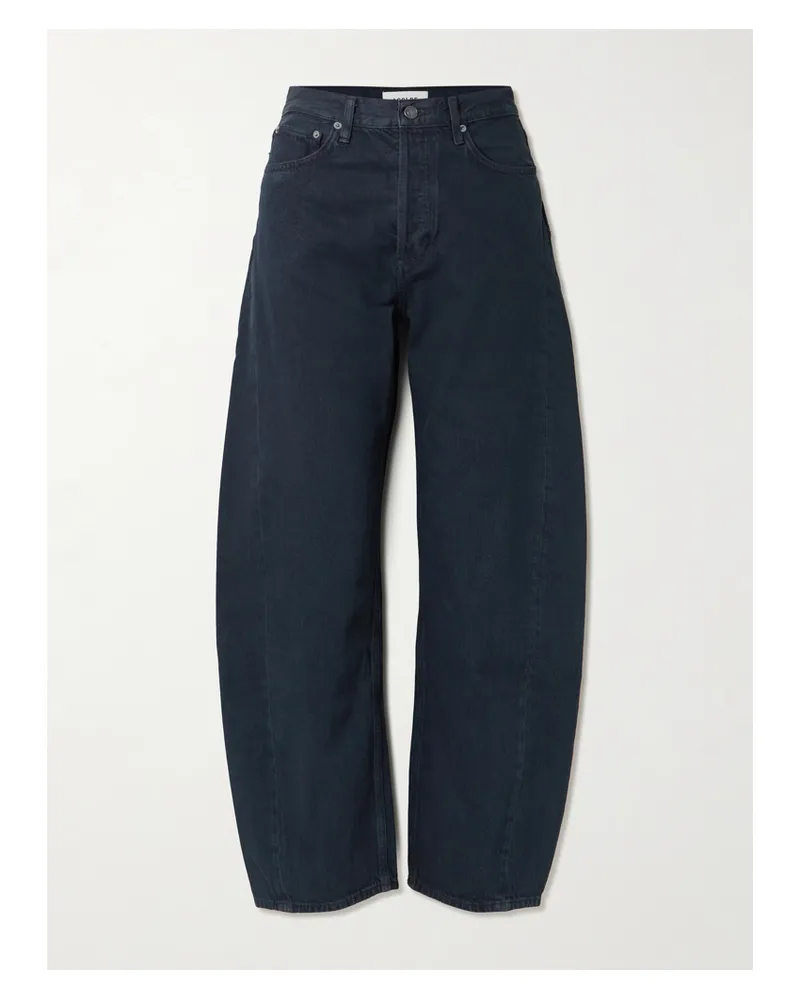 AGOLDE Luna Pieced High-waist Tapered Jeans - Blue Blue