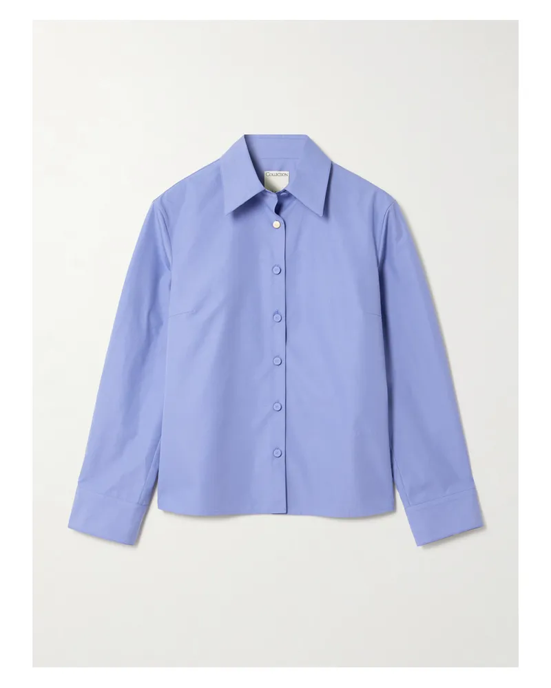 Calvin Klein Daisy Hemd Aus Baumwollpopeline - Blau Blau
