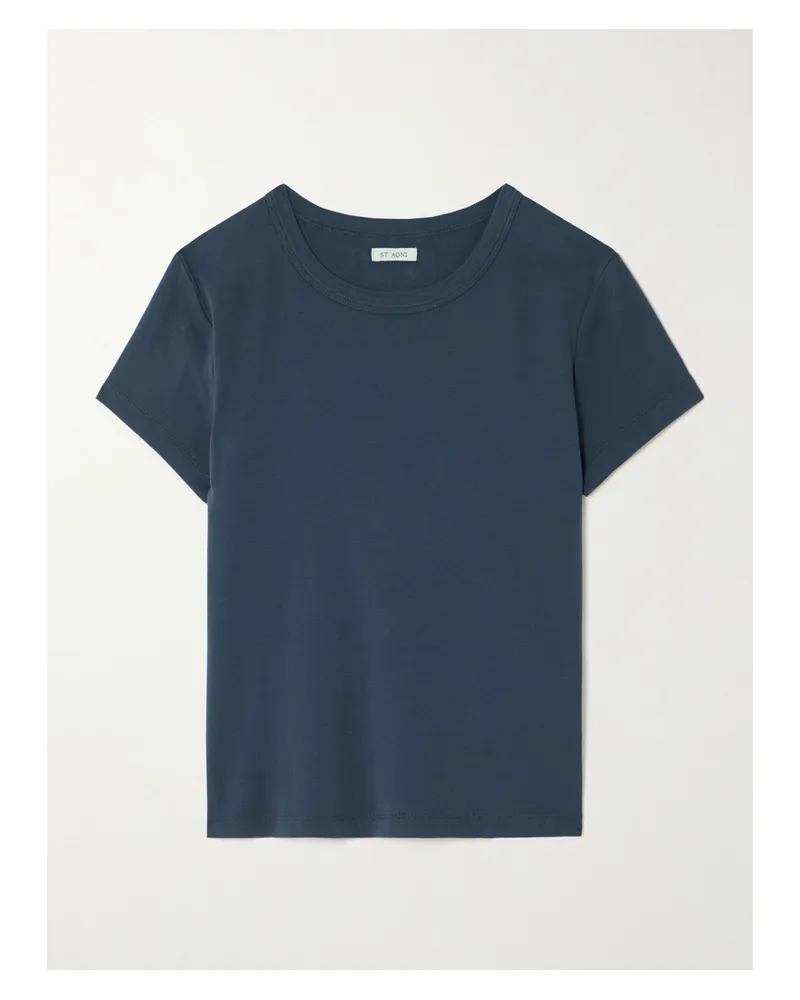 St. Agni Baby T-shirt Aus Biobaumwoll-jersey - Blau Blau