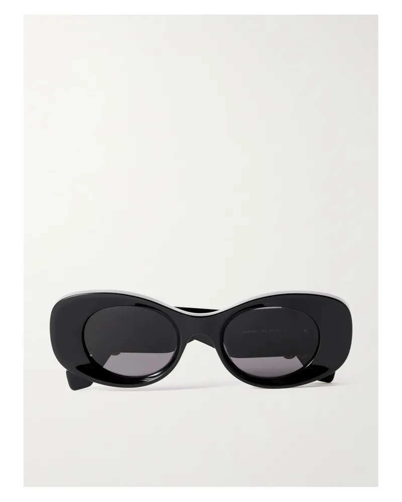 Loewe Anagram Oversized Cat-eye Acetate Sunglasses - Black Black
