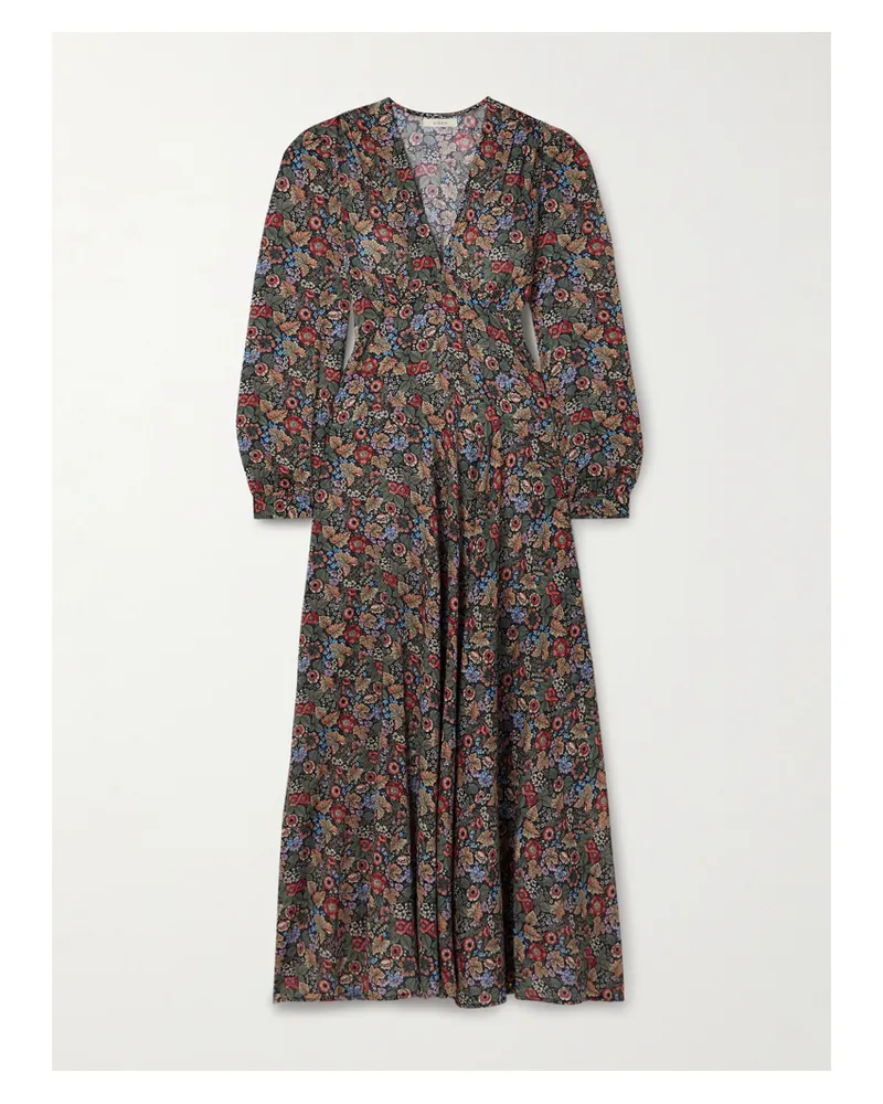 DÔEN Charleston Midikleid Aus Biobaumwoll-voile Mit Blumenprint - Mehrfarbig Mehrfarbig