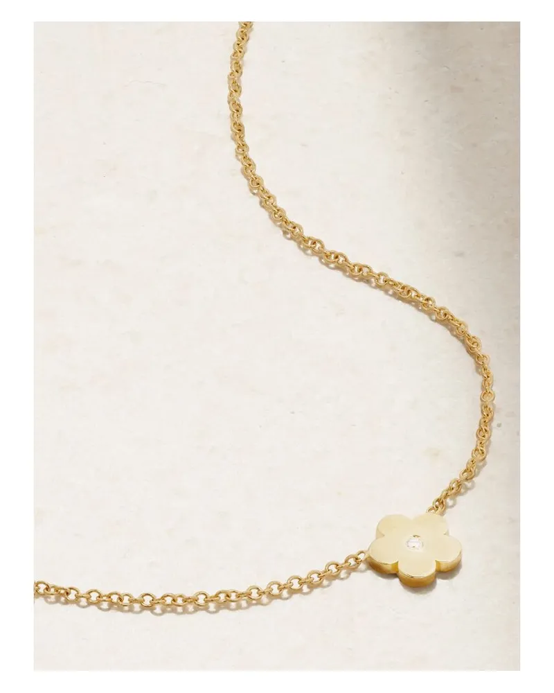 Jennifer Meyer Mini Daisy Kette Aus 18 Karat Gold Mit Diamant Gold