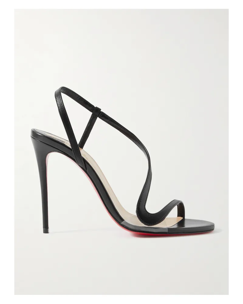 Christian Louboutin Rosalie 100 Leather Sandals - Black Black