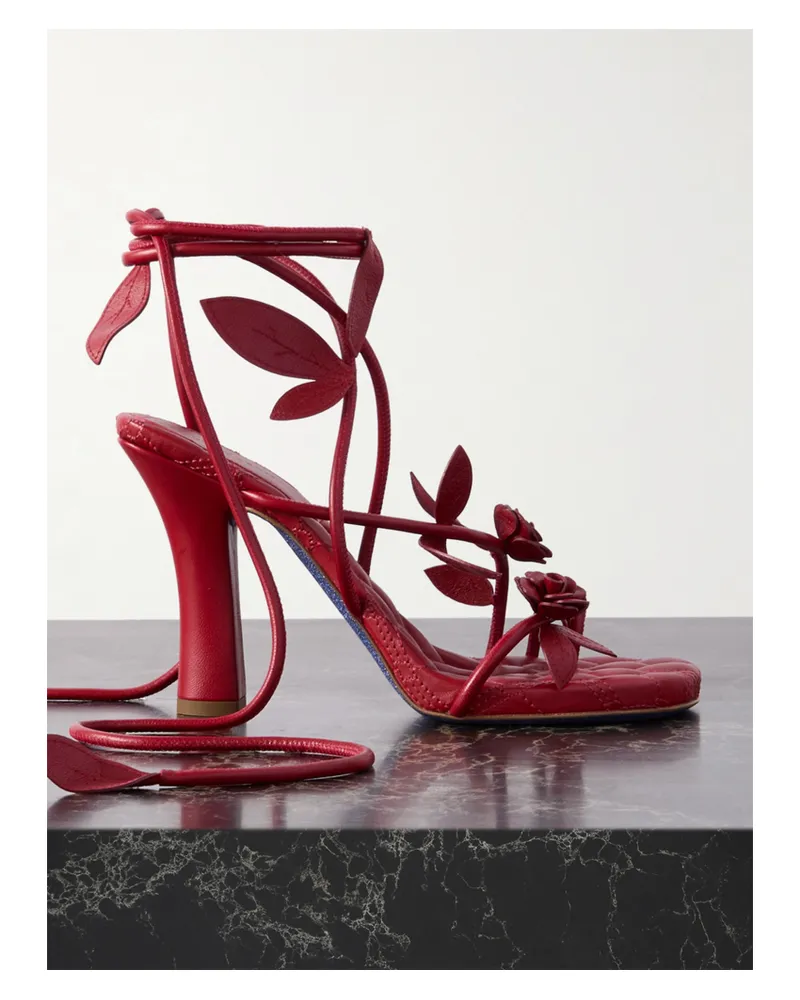 Burberry Sandalen Aus Leder Mit Verzierungen - Rot Rot