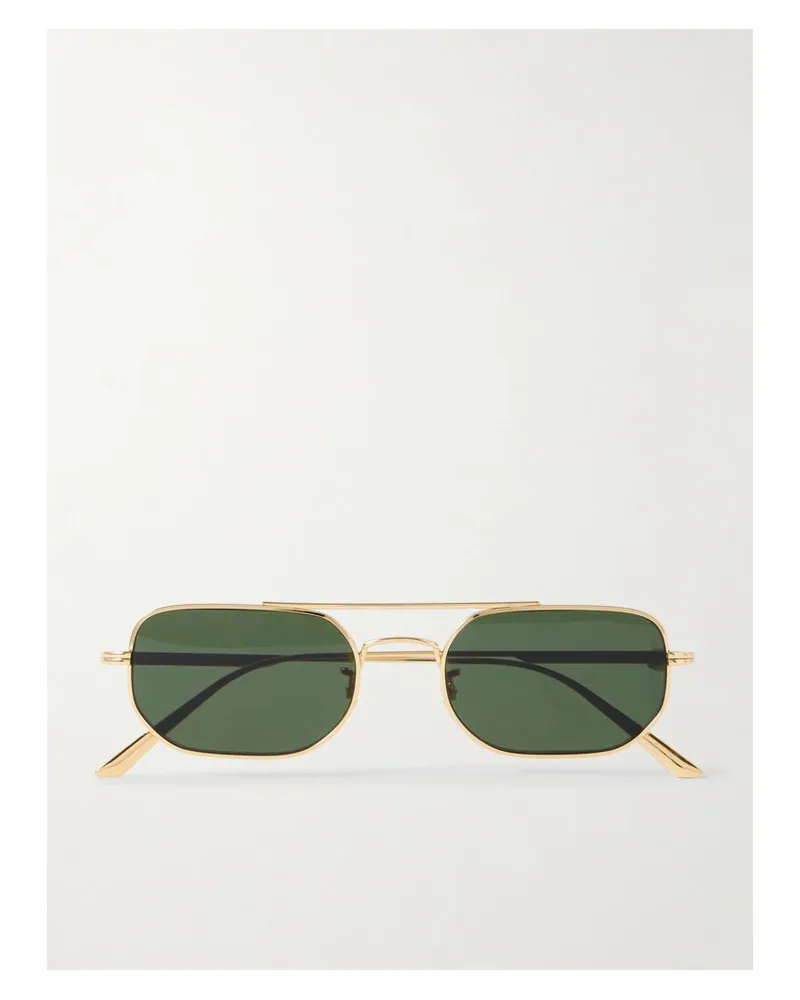 Oliver Peoples Khaite 1989c Goldfarbene Pilotensonnenbrille Gold