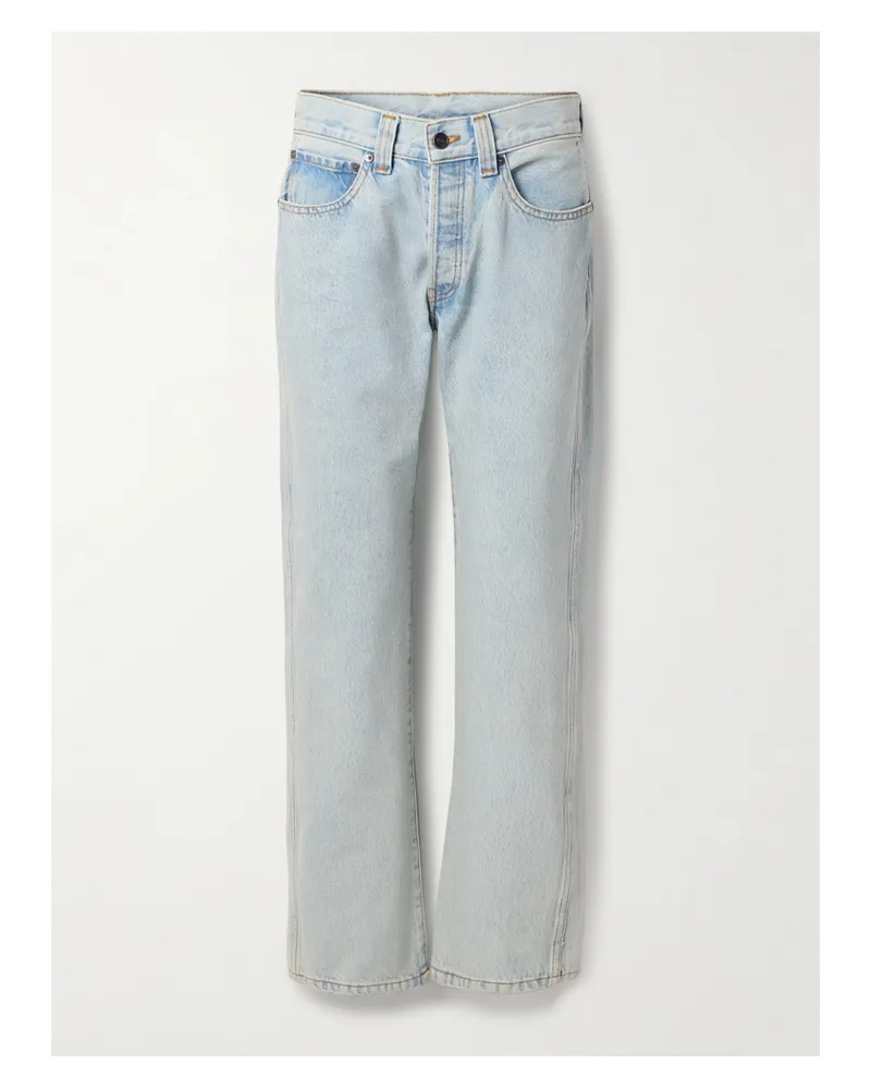 KHAITE Callum Mid-rise Straight-leg Jeans - Blue Blue