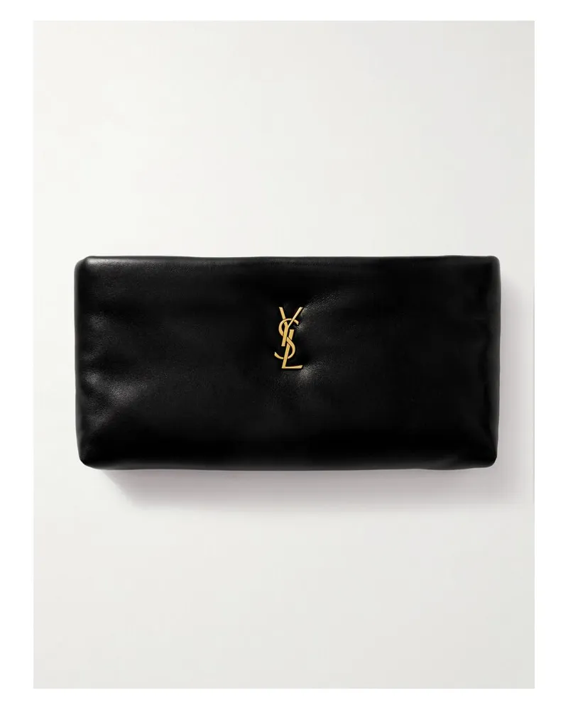 Saint Laurent Calypso Long Wattierter Beutel Aus Leder - Schwarz Schwarz