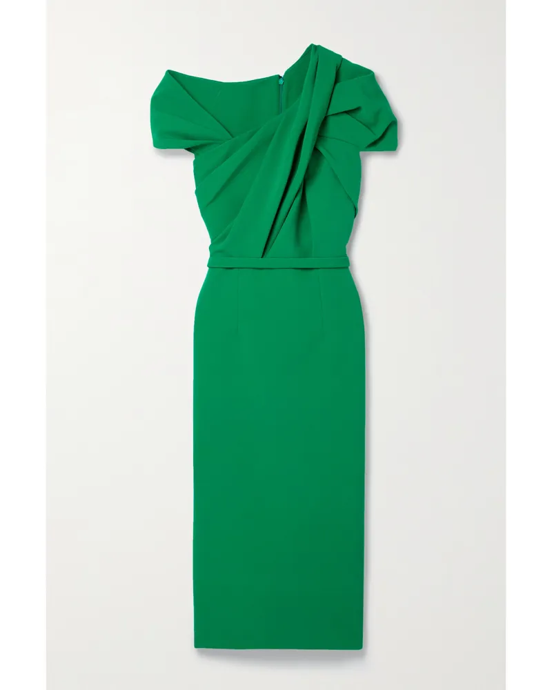 Safiyaa Dania Midikleid Aus Cady - Grün Grün