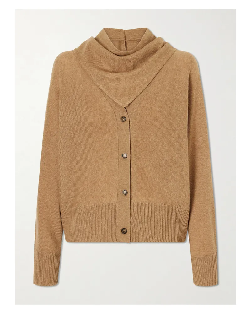 Le Kasha 1918 Lyss Organic Cashmere Cardigan - Brown Brown