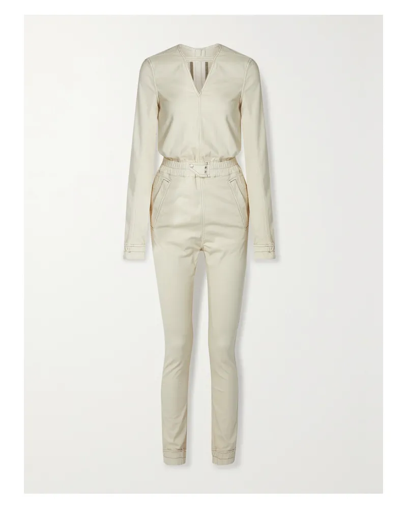 Rick Owens Jumpsuit Aus Twill Aus Einer Baumwollmischung - Ecru Ecru