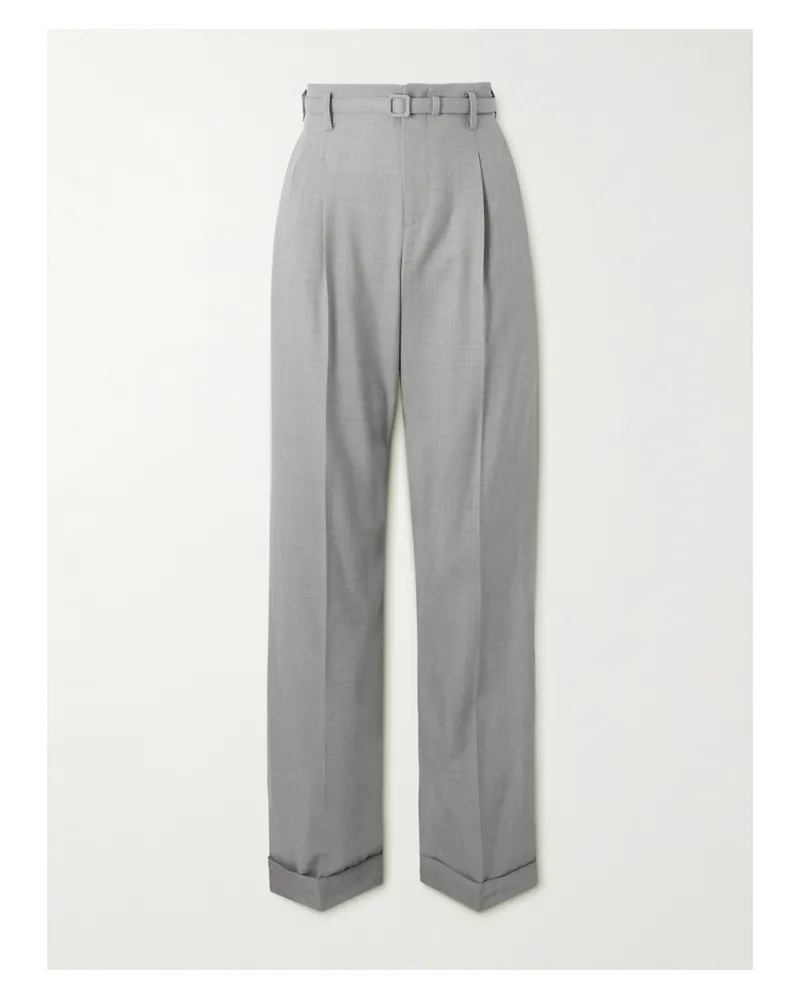 Ralph Lauren Stamford Hose Mit Geradem Bein Aus Wolle Mit Falten - Grau Grau