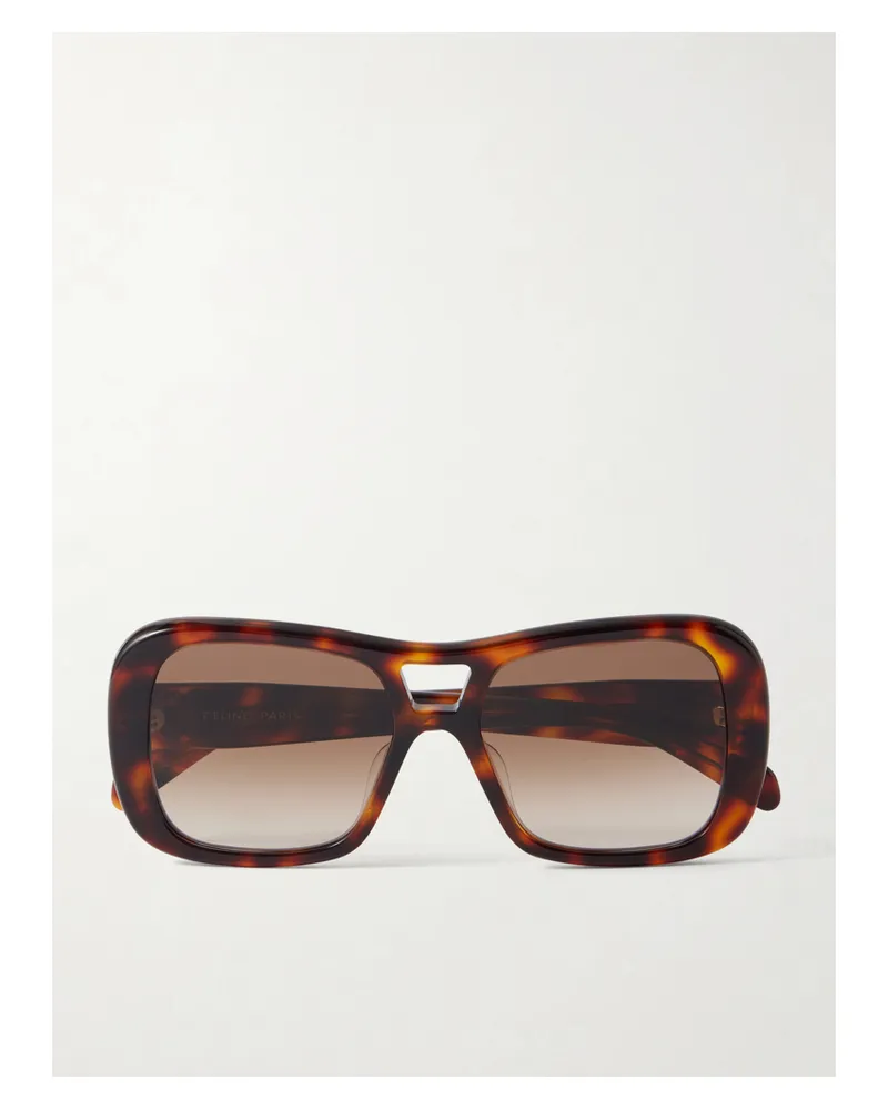 Celine Aviator-style Tortoiseshell Acetate Sunglasses Tortoiseshell