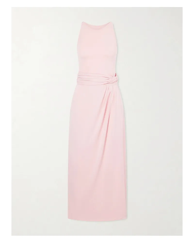 Another Tomorrow Stretch-jersey Midi Dress - Pink Pink