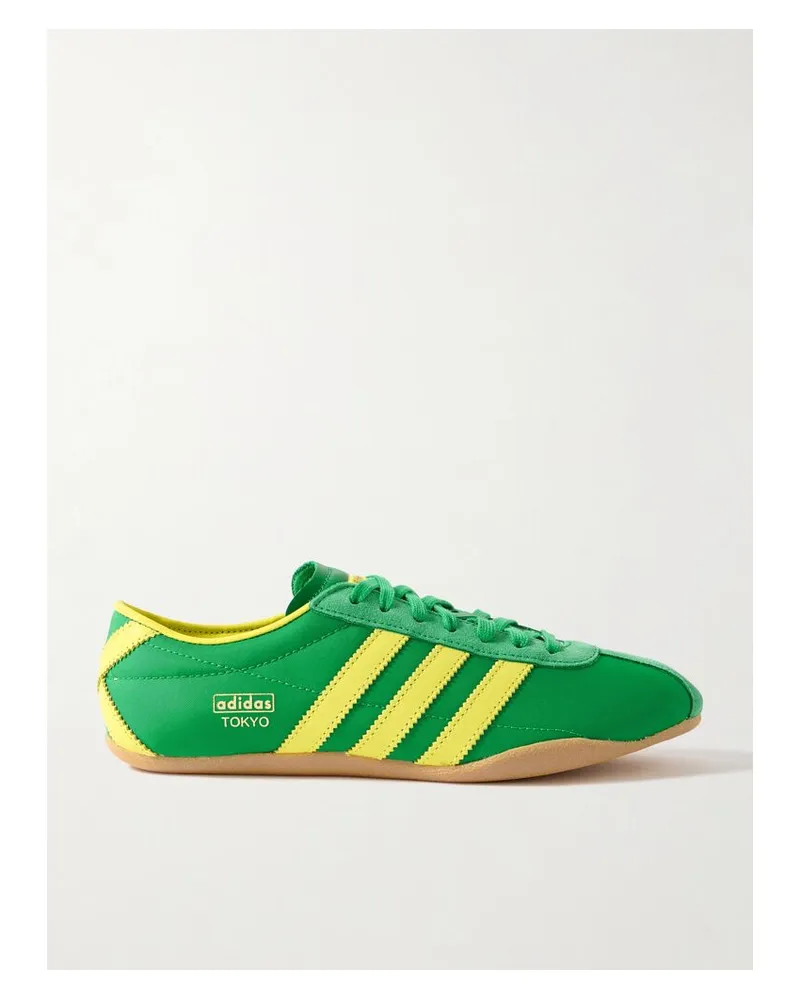 adidas Tokyo Sneakers Aus Mesh Mit Besätzen Aus Leder Und Veloursleder - Grün Grün