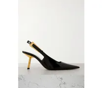 Lee Slingback-sandalen Aus Leder - Schwarz