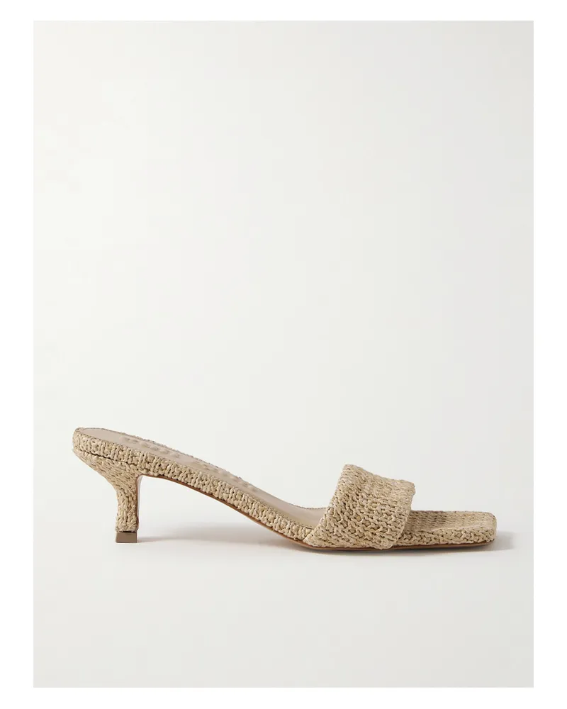 Cult Gaia Ada Mules Aus Raffiabast - Neutral Neutral