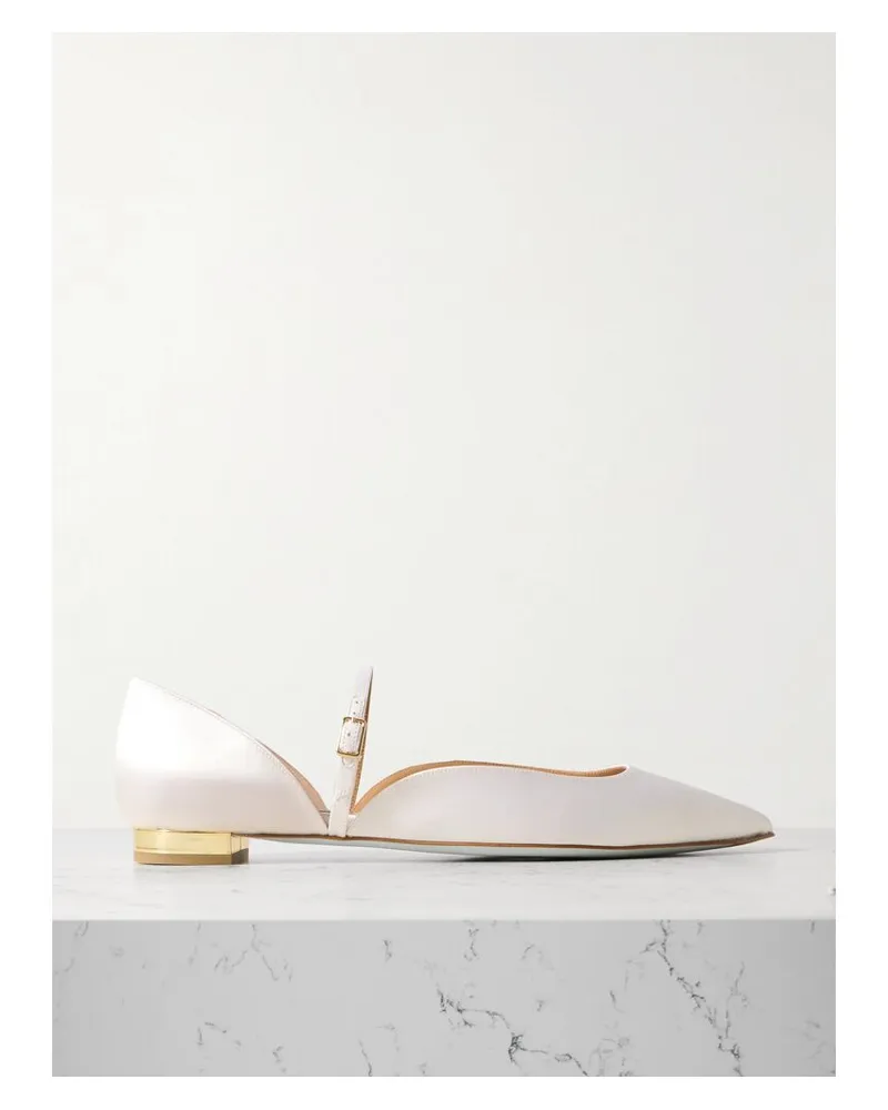 Aquazzura Bellezza Ballerinas Aus Satin - Weiß Weiß