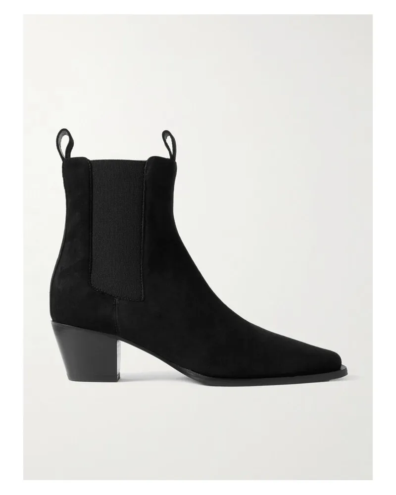 Totême The City Chelsea Boots Aus Veloursleder - Schwarz Schwarz